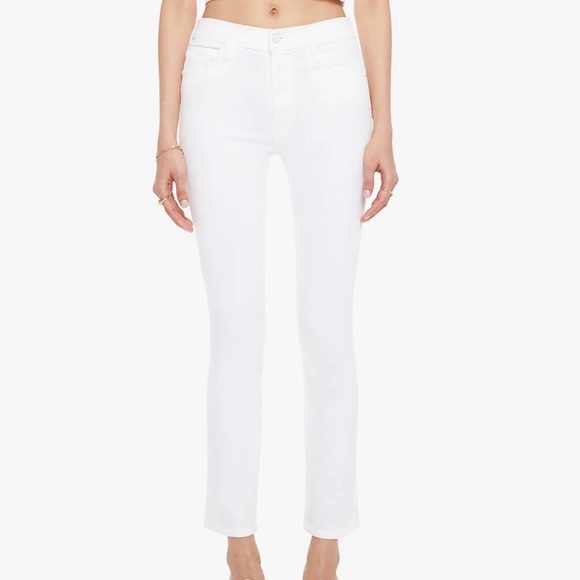 MOTHER Denim - MOTHER Mid Rise Dazzler Ankle Jean, White sz 26